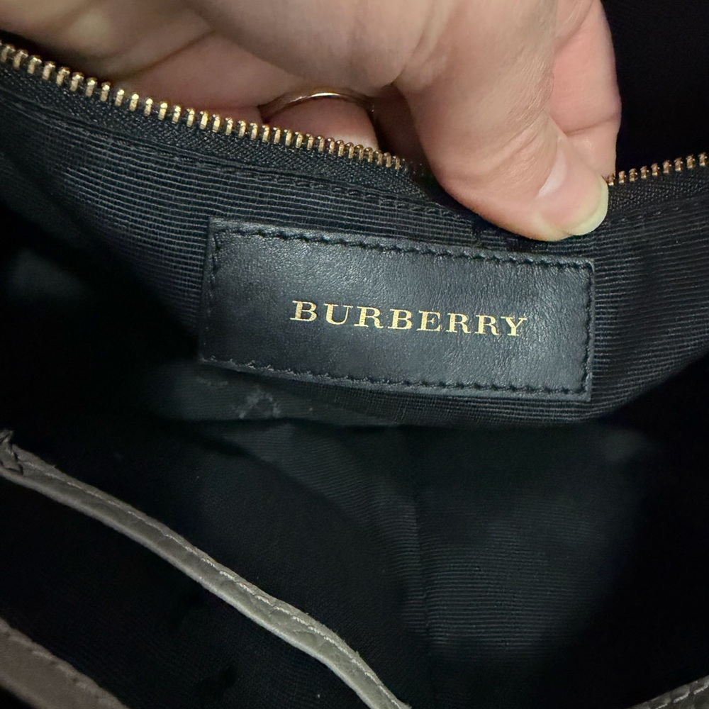 Burberry gray Leather Satchel - Picture 8 of 16